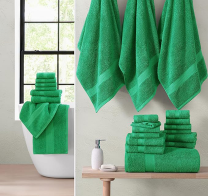 24 Piece Towel set-Emerald