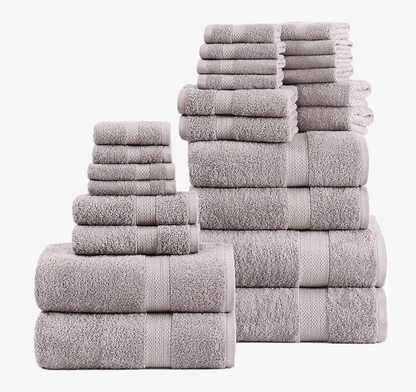 24 Piece Towel set-Platinum