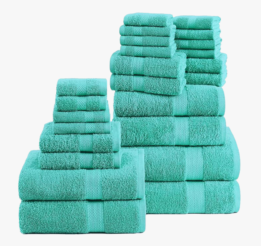 24 Piece Towel set-Teal