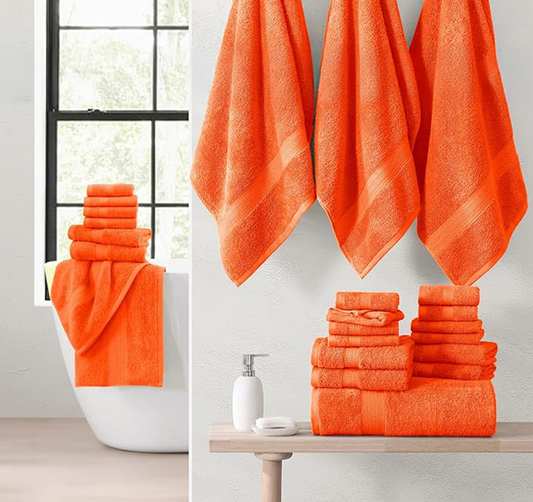 24 Piece Towel set-Tiger Lily