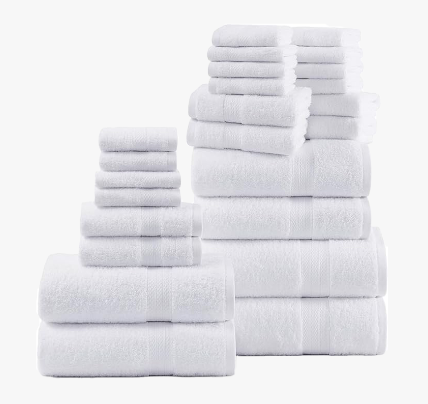 24 Piece Towel set-White