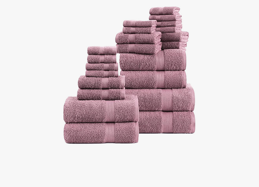 24 Piece 100 Cotton Towel Set