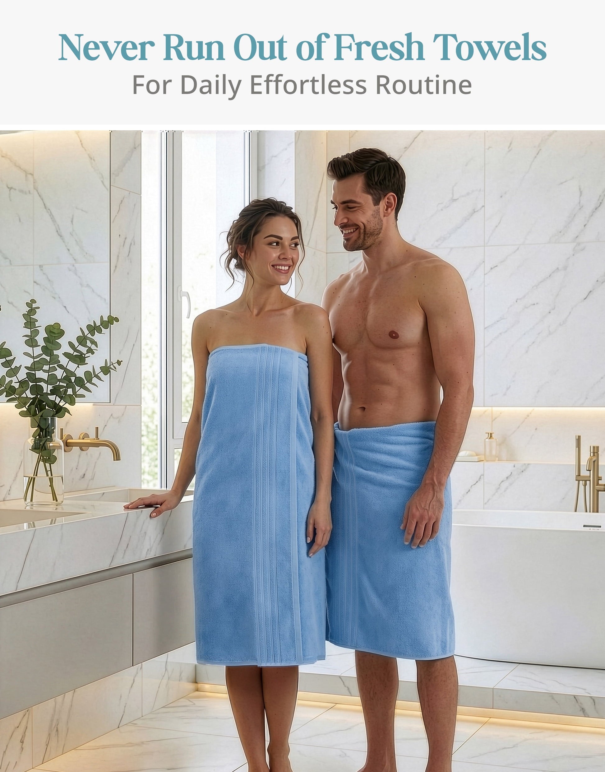 4-Piece Cotton Bath Towels Set