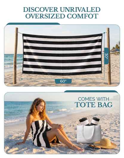 4-Piece Cabana Beach Towel Set cp-gallery: color=Grey; size=4 Piece Set