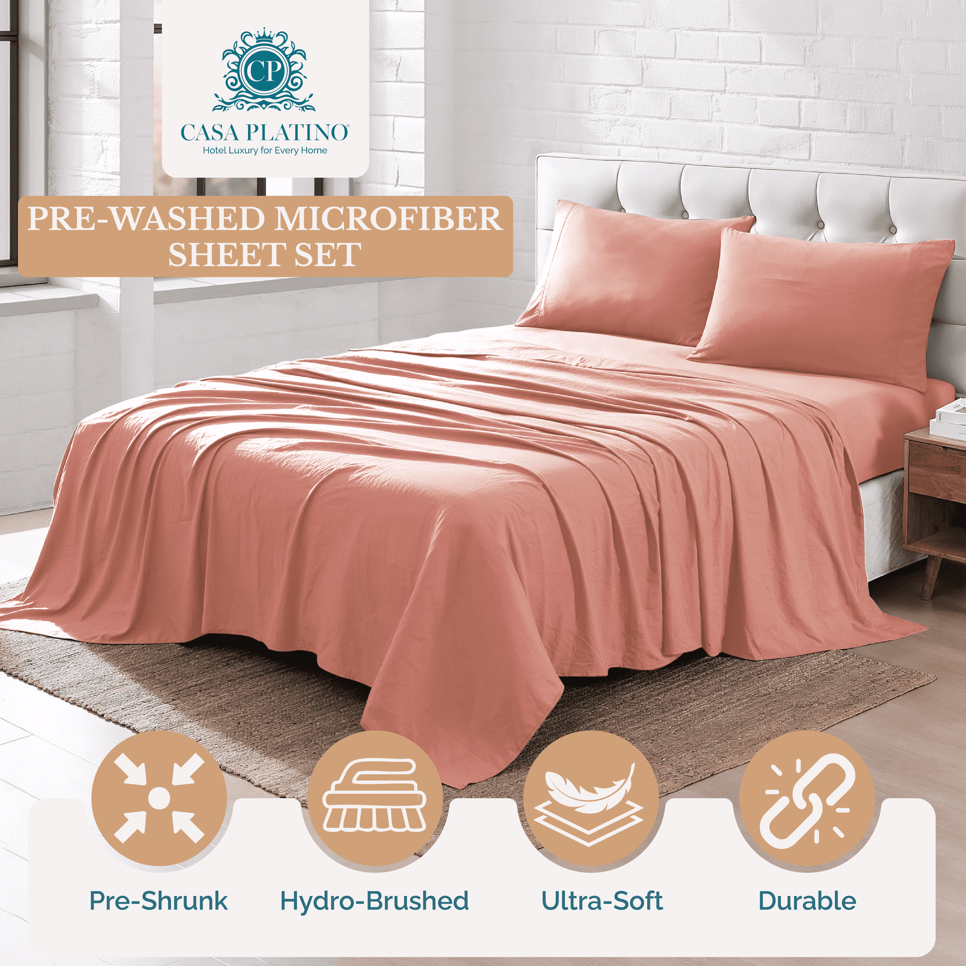 Washed Microfiber Sheet Set