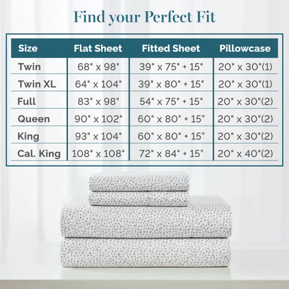 450 Thread Count Cotton Sheet Set cp-gallery: color=Misty Dot