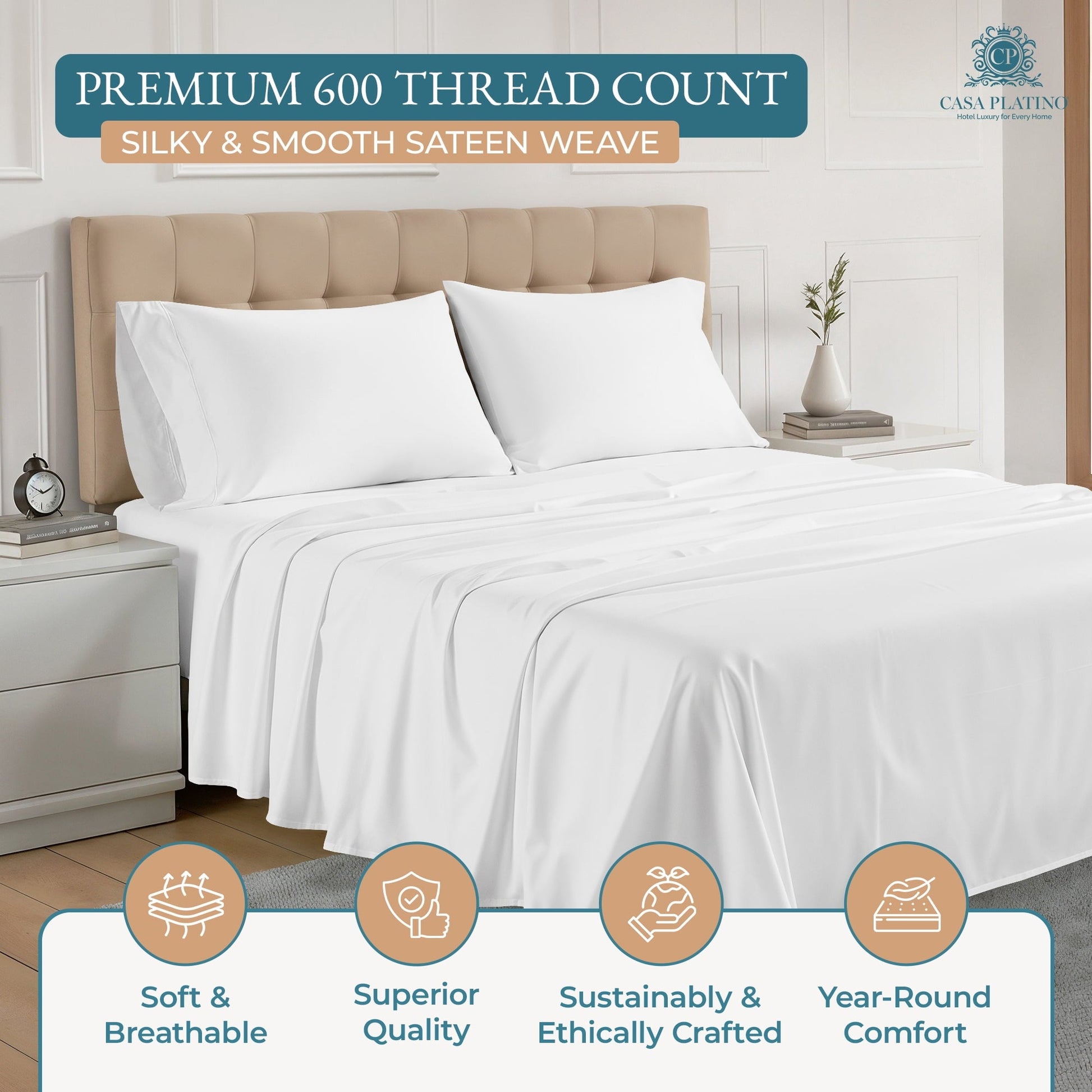 600 Thread Count Cotton Sheet Set