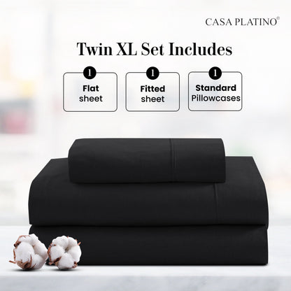 Percale Cotton Sheet Set cp-gallery: color=Black; size=Twin-XL