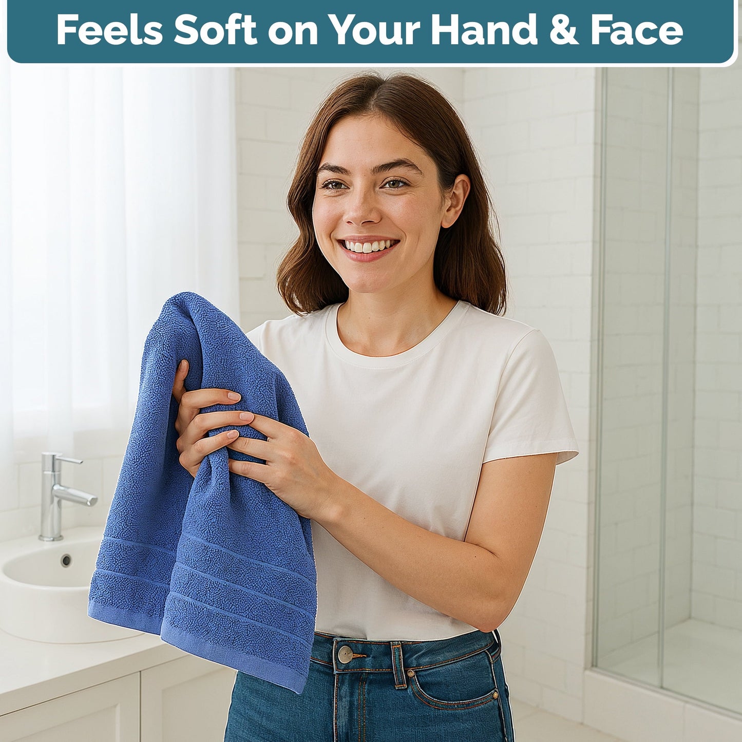 4-Piece Cotton Hand Towels Set cp-gallery: color=Allure; size=4 Piece Set