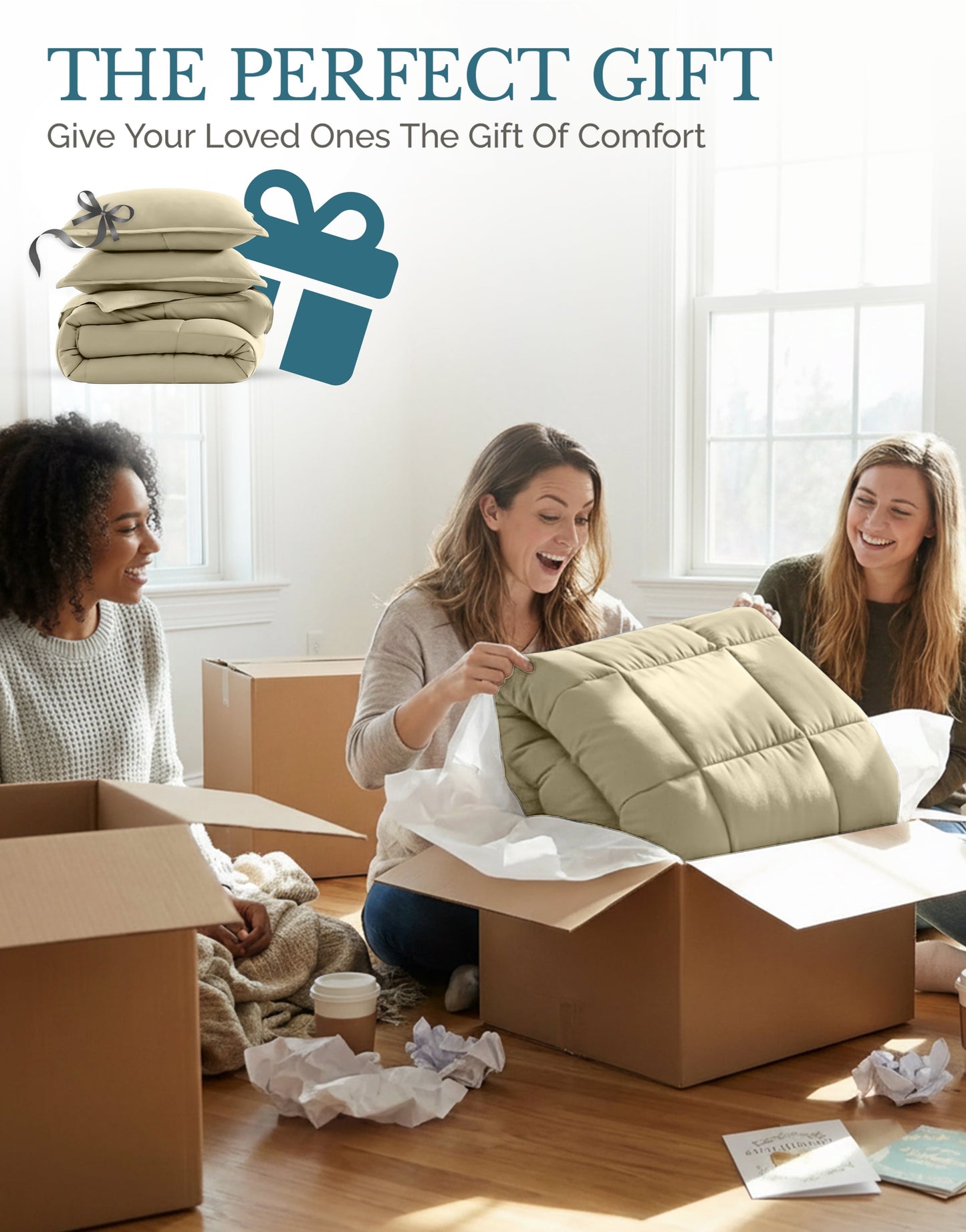 Down-Alternative Comforter cp-gallery: color=Linen; size=Queen