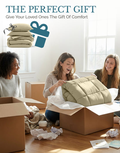 Down-Alternative Comforter cp-gallery: color=Linen; size=Queen