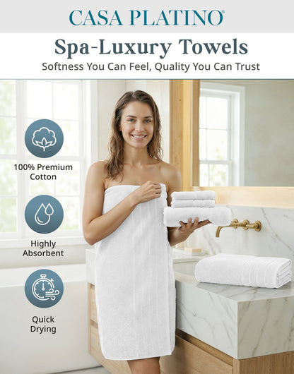 18-Piece Cotton Bath Towel Set cp-gallery: color=White; size=18 Piece Set