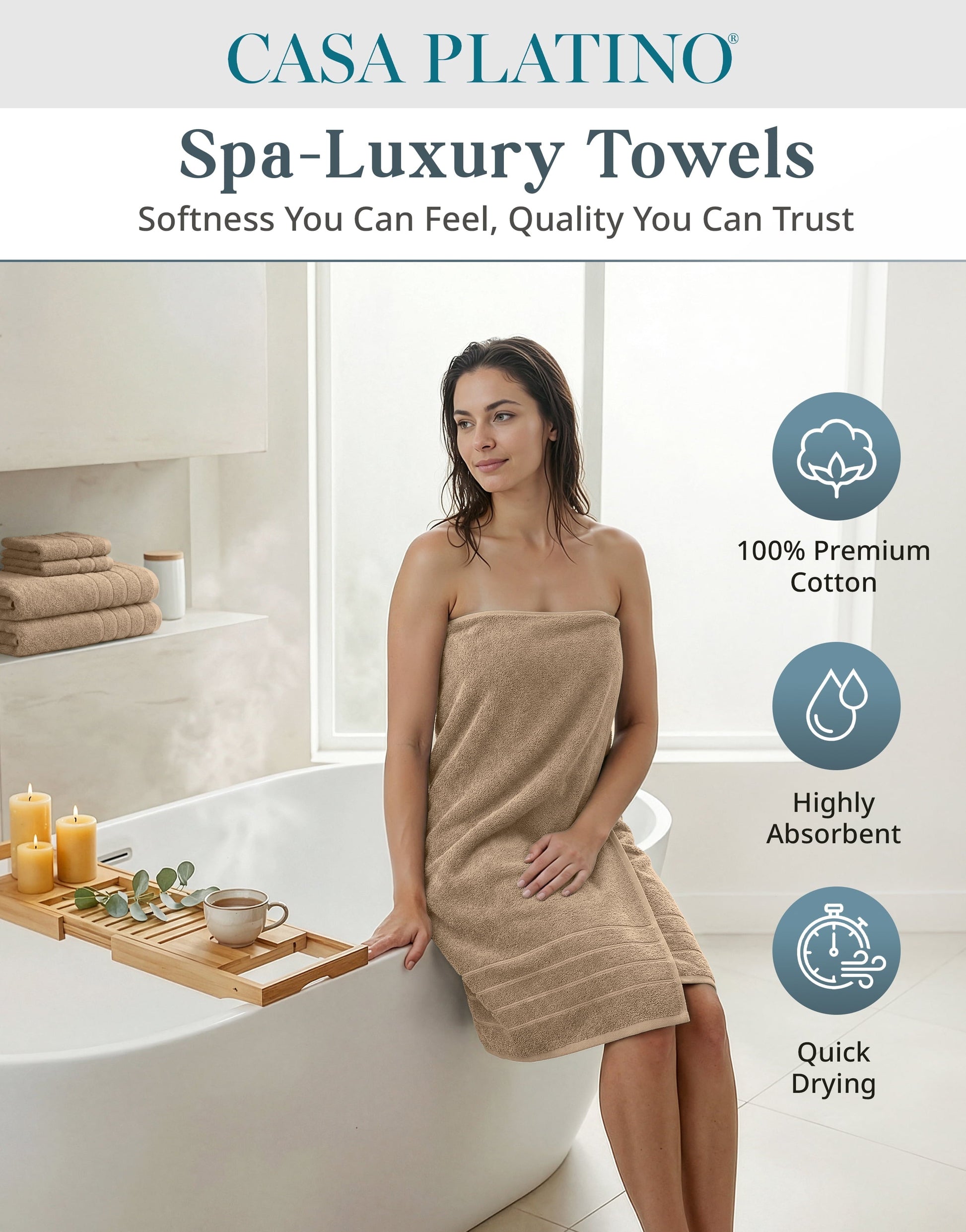12-Piece Cotton Bath Towel Set