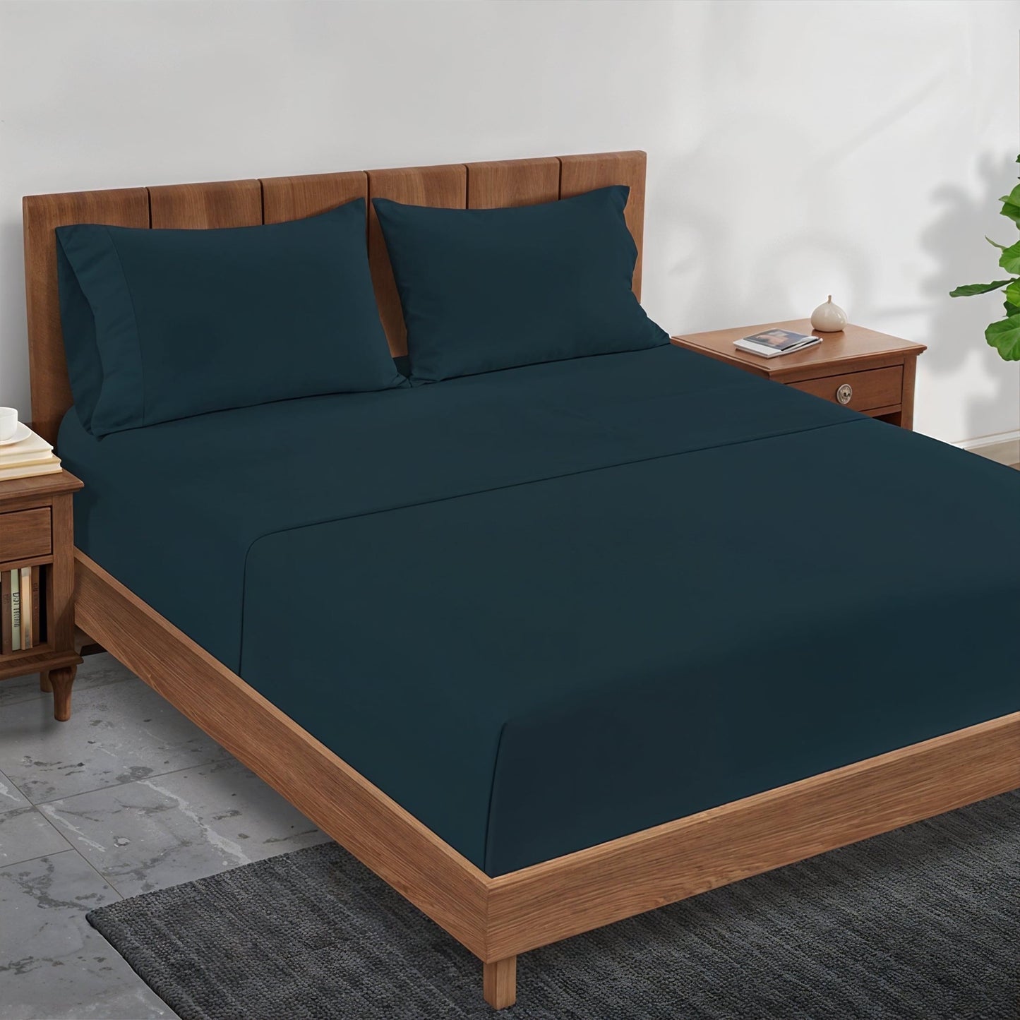 Percale Cotton Sheet Set cp-gallery: color=Estate Blue