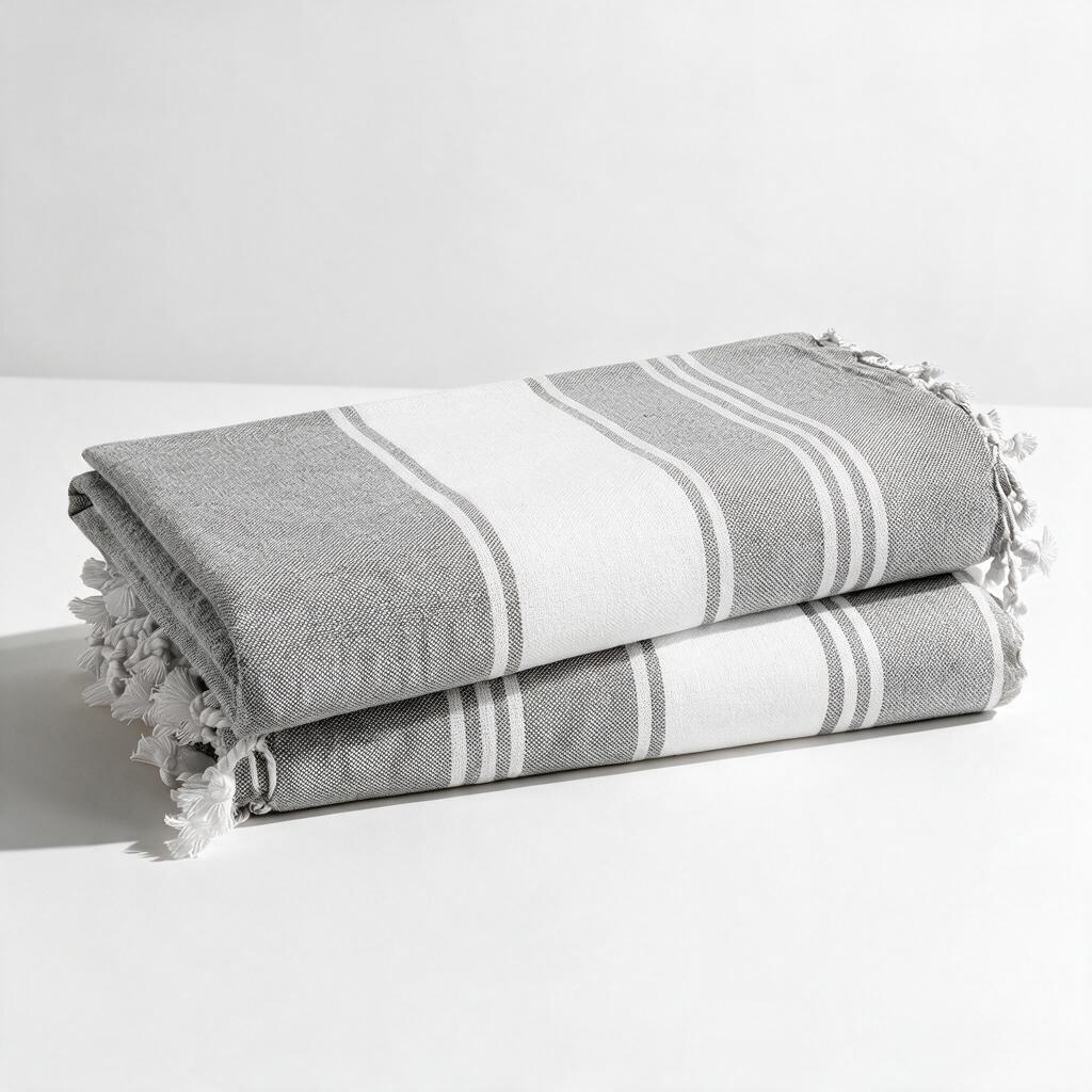 Turkish Beach Towel, Set of 2 - Alloy