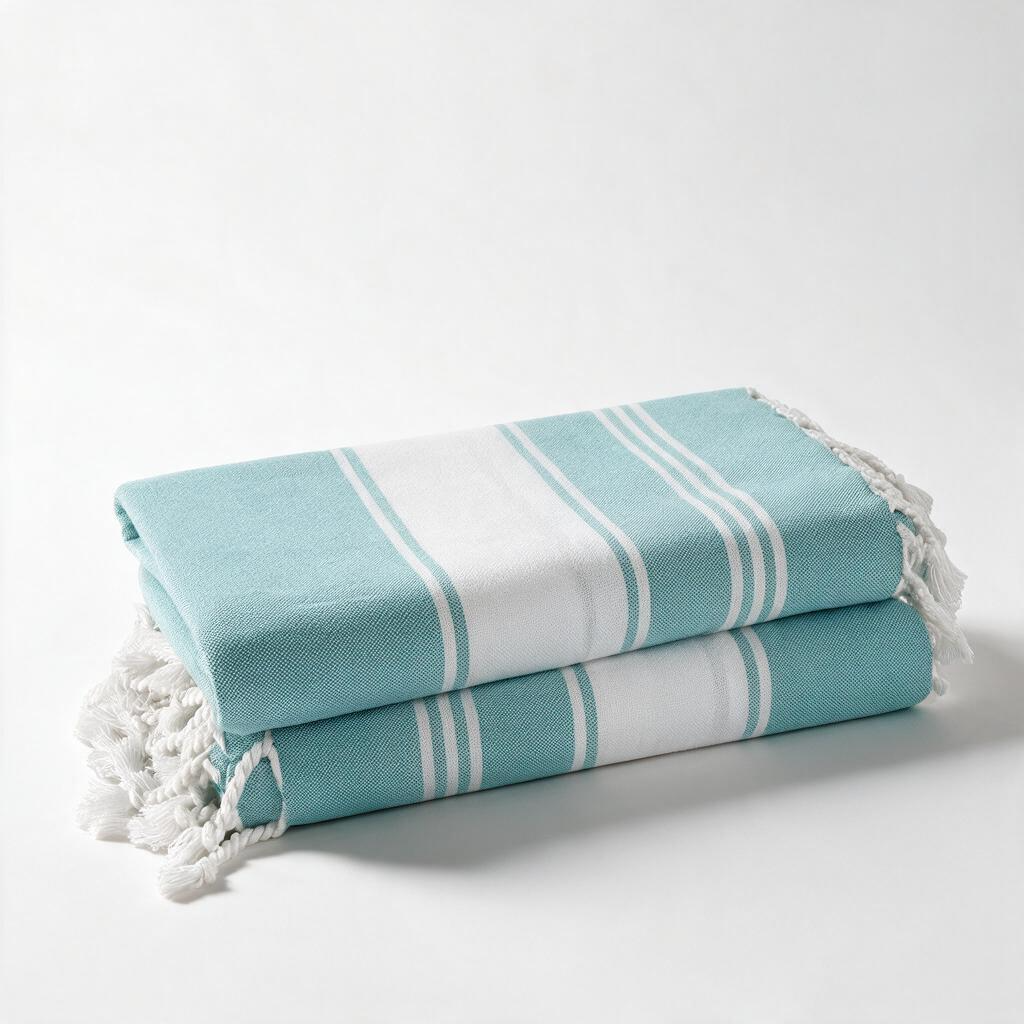 Turkish Beach Towel, Set of 2 - Aqua