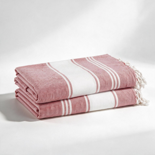 Turkish Beach Towel, Set of 2 - Cashmere Rose