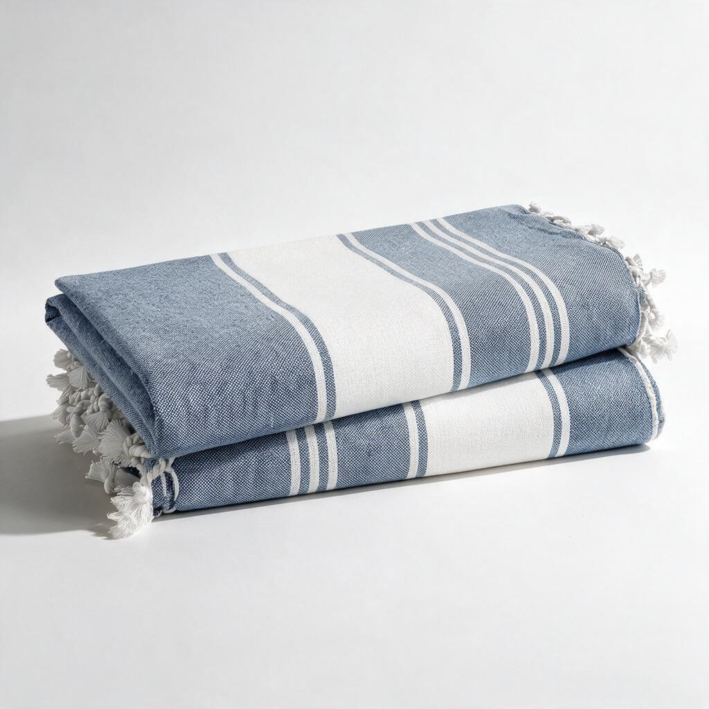 Turkish Beach Towel, Set of 2 - Forever Blue