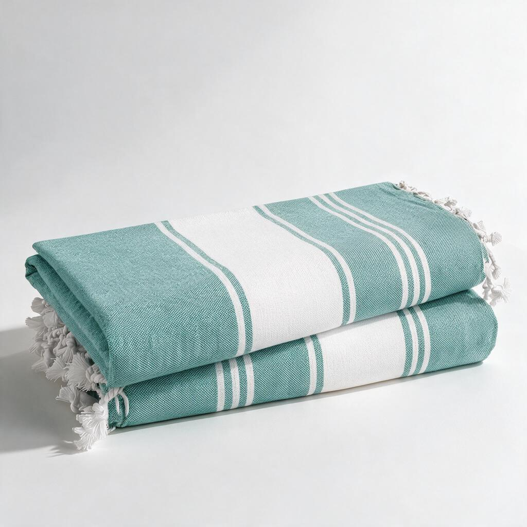 Turkish Beach Towel, Set of 2 - Hunter Green