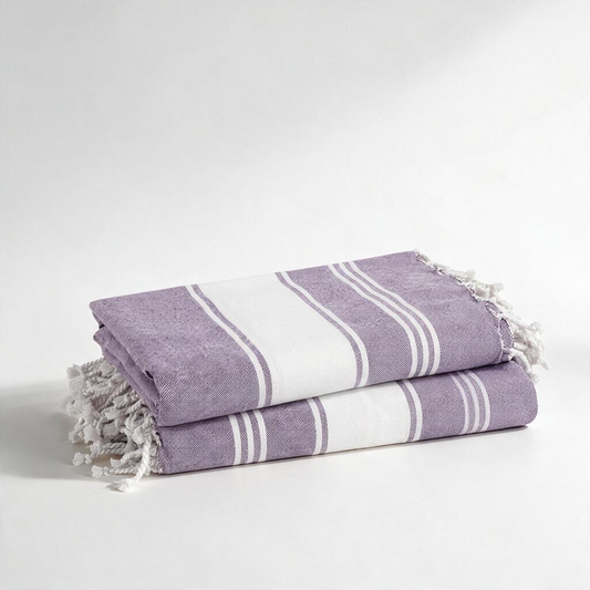 Turkish Beach Towel, Set of 2 - Regal Orchid