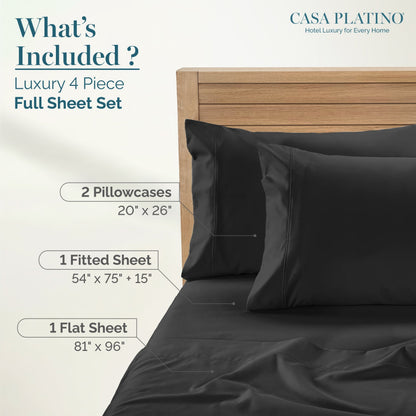 1000 Thread Count Egyptian Cotton Sheet Set cp-gallery: color=Black; size=Full