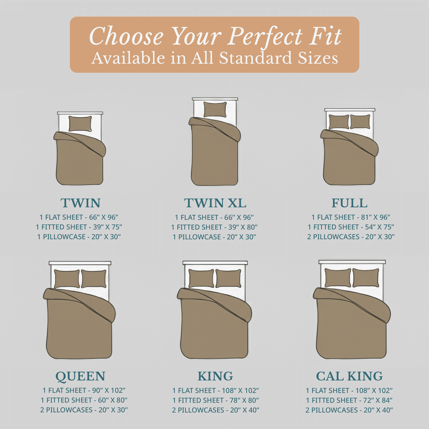 Flannel Sheet Set cp-gallery: color=Taupe