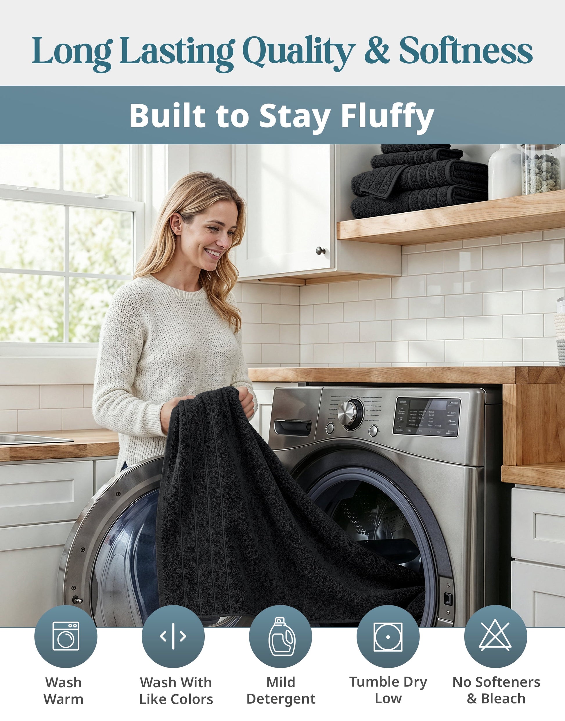 12-Piece Cotton Bath Towel Set