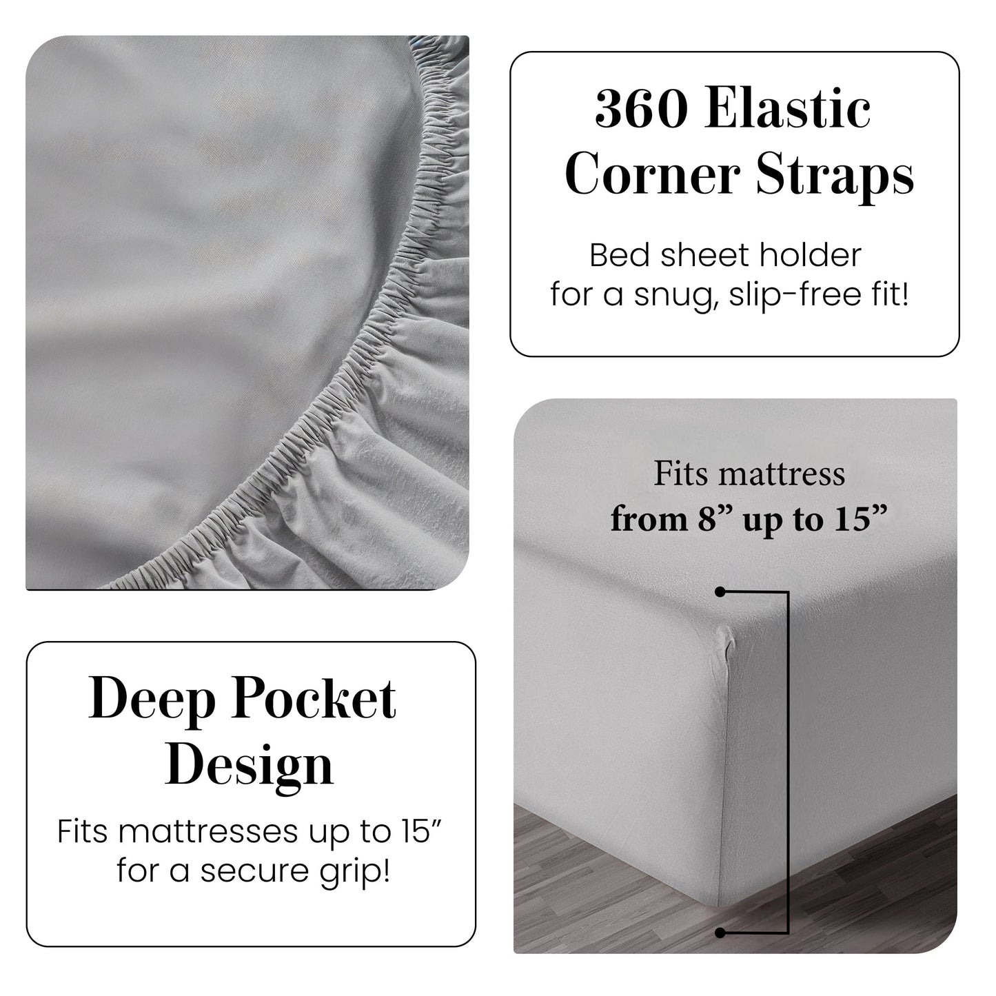 Percale Cotton Sheet Set cp-gallery: color=Silver