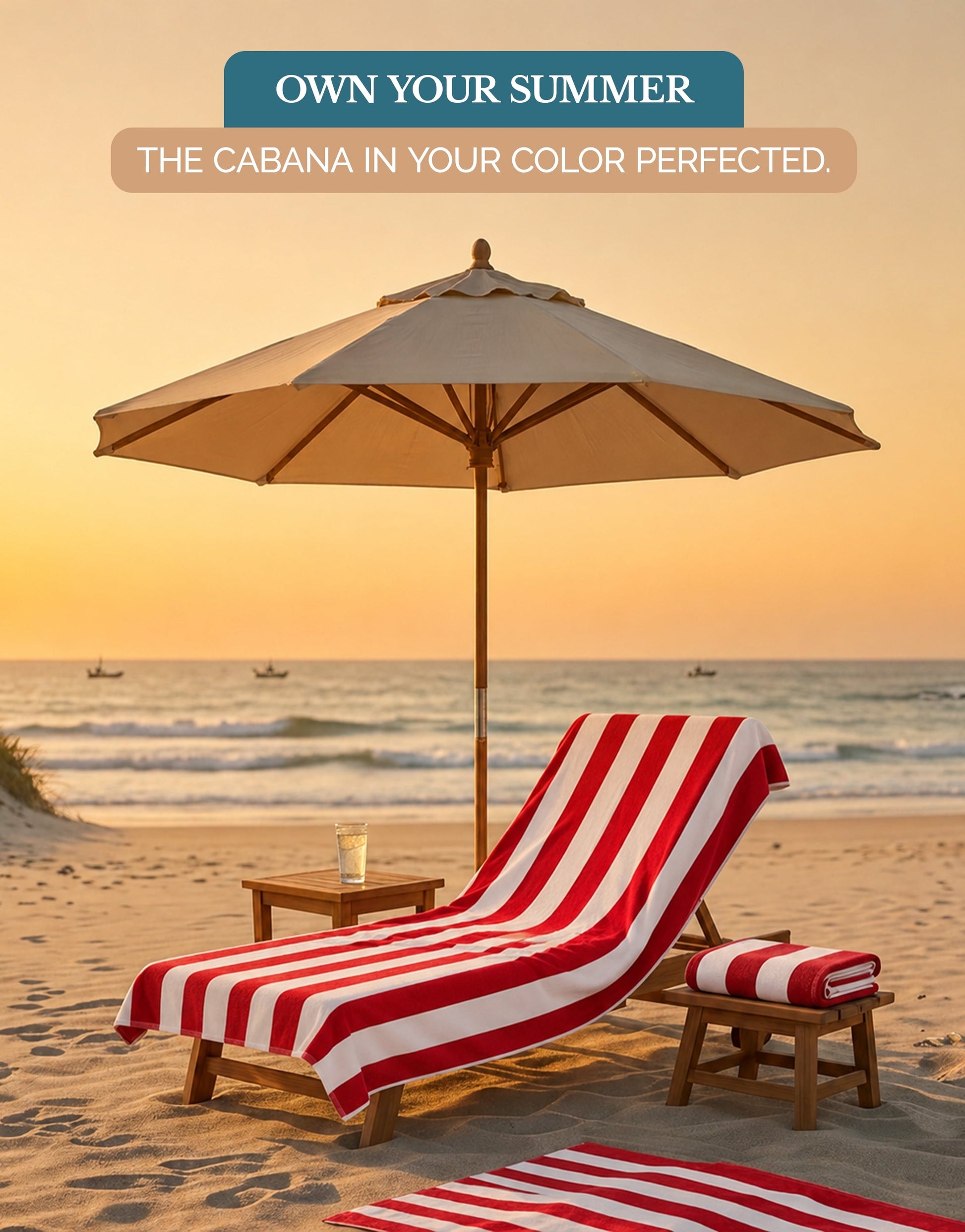 4-Piece Cabana Beach Towel Set