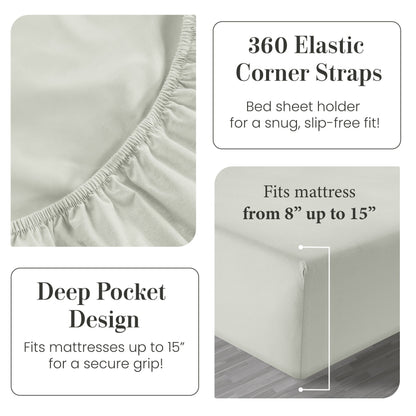 Percale Cotton Sheet Set cp-gallery: color=Mineral
