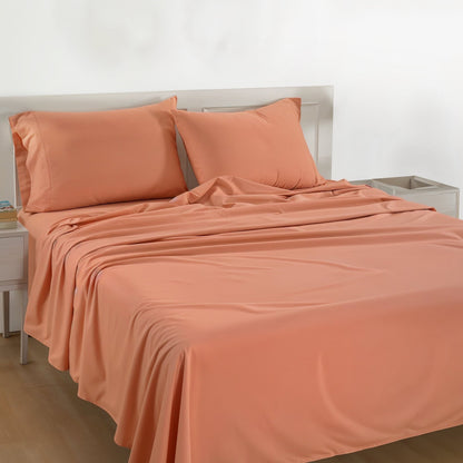 Percale Cotton Sheet Set cp-gallery: color=Rose Dawn