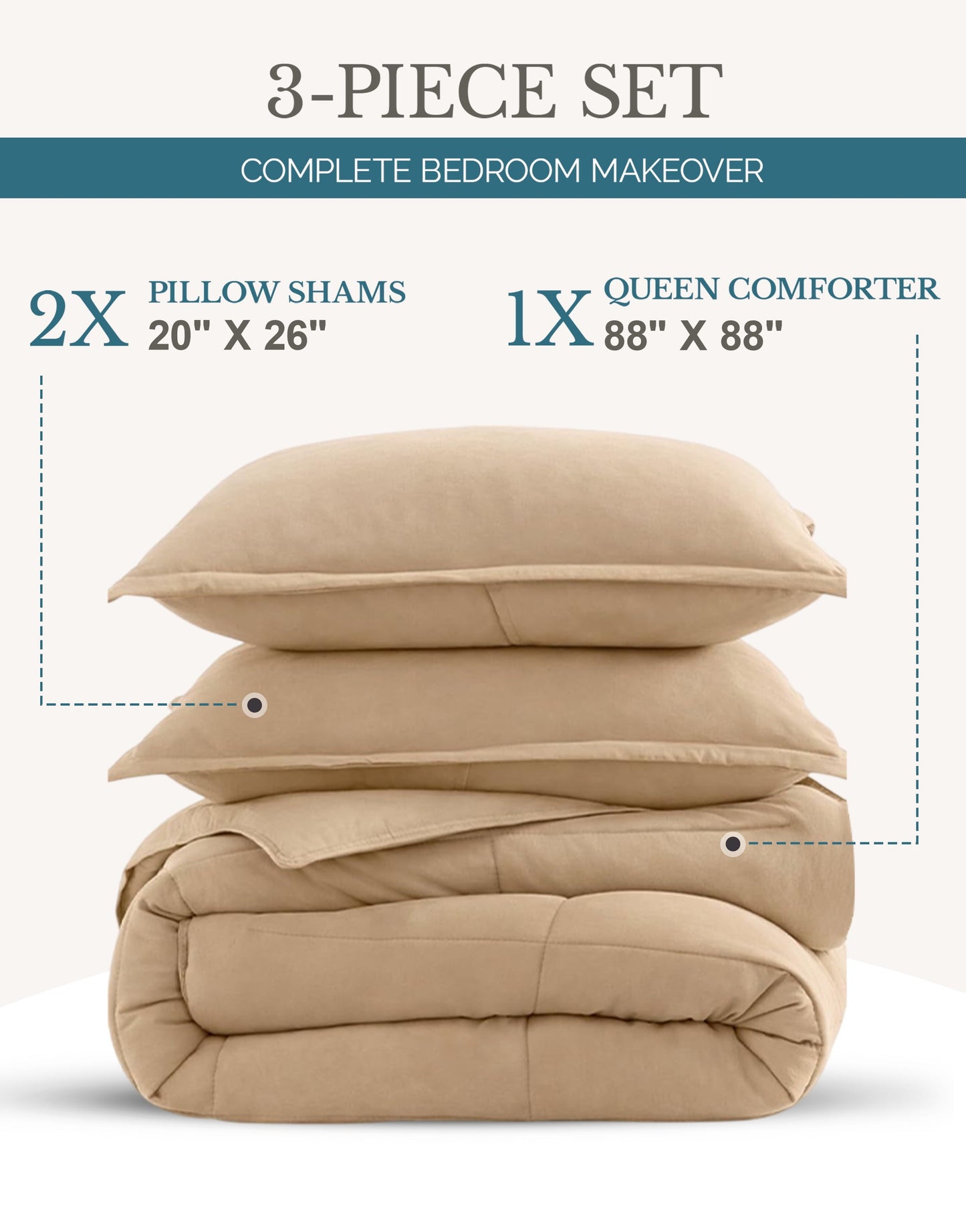 Down-Alternative Comforter cp-gallery: color=Beige; size=Queen