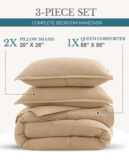 Down-Alternative Comforter cp-gallery: color=Beige; size=Queen
