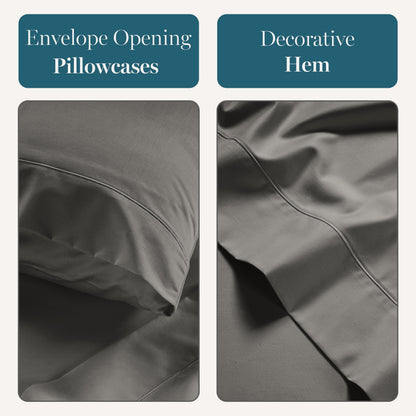 1000 Thread Count Egyptian Cotton Sheet Set cp-gallery: color=Charcoal; size=California King