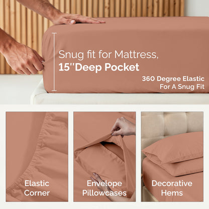 450 Thread Count Cotton Sheet Set cp-gallery: color=Rose Dawn