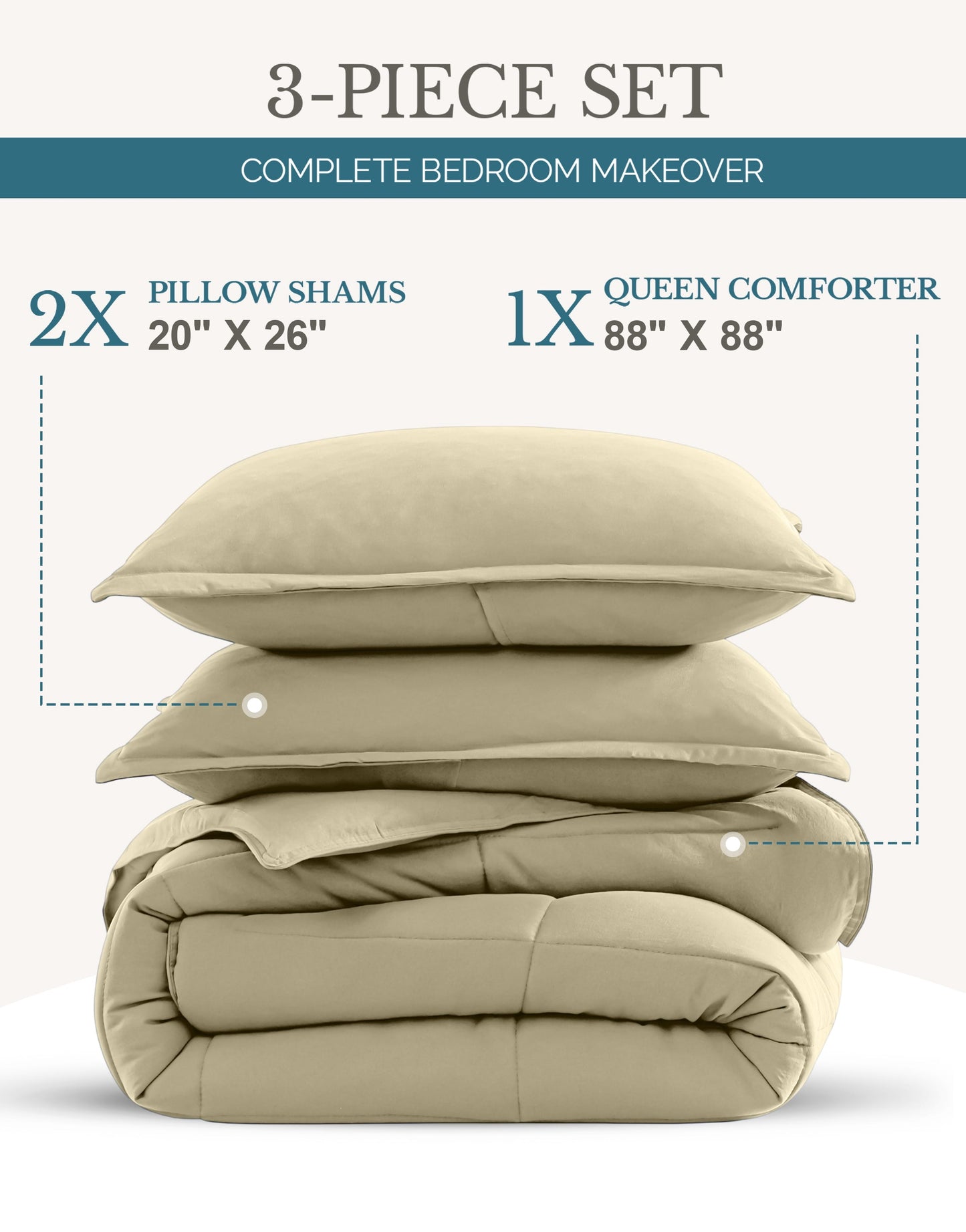 Down-Alternative Comforter cp-gallery: color=Linen; size=Queen
