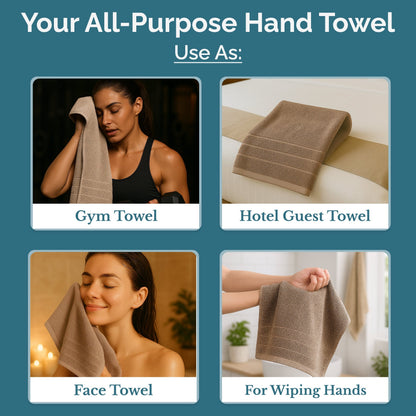6-Piece Cotton Hand Towels Set cp-gallery: color=Taupe; size=6 Piece Set