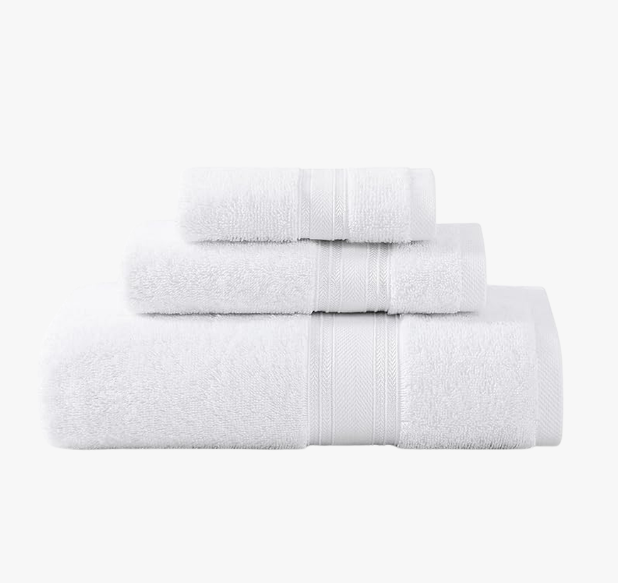 3 Piece Towel set-White