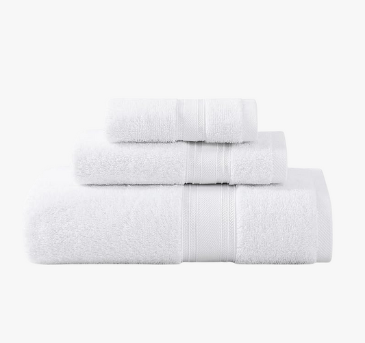 3 Piece Towel Set White