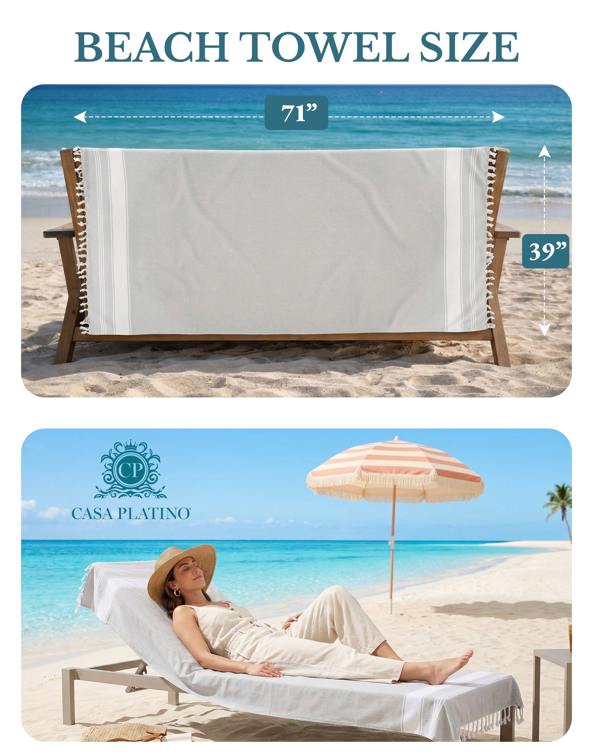 Cotton Hammam Beach Towels Multi-Pack