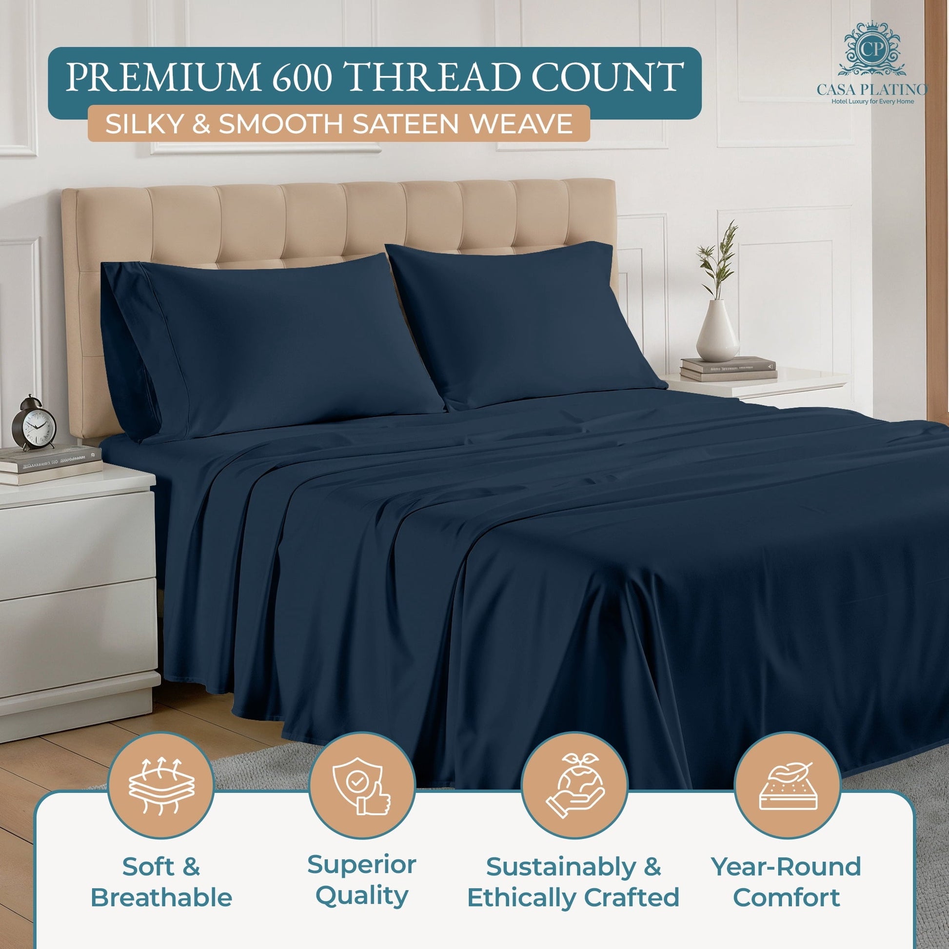 600 Thread Count Cotton Sheet Set