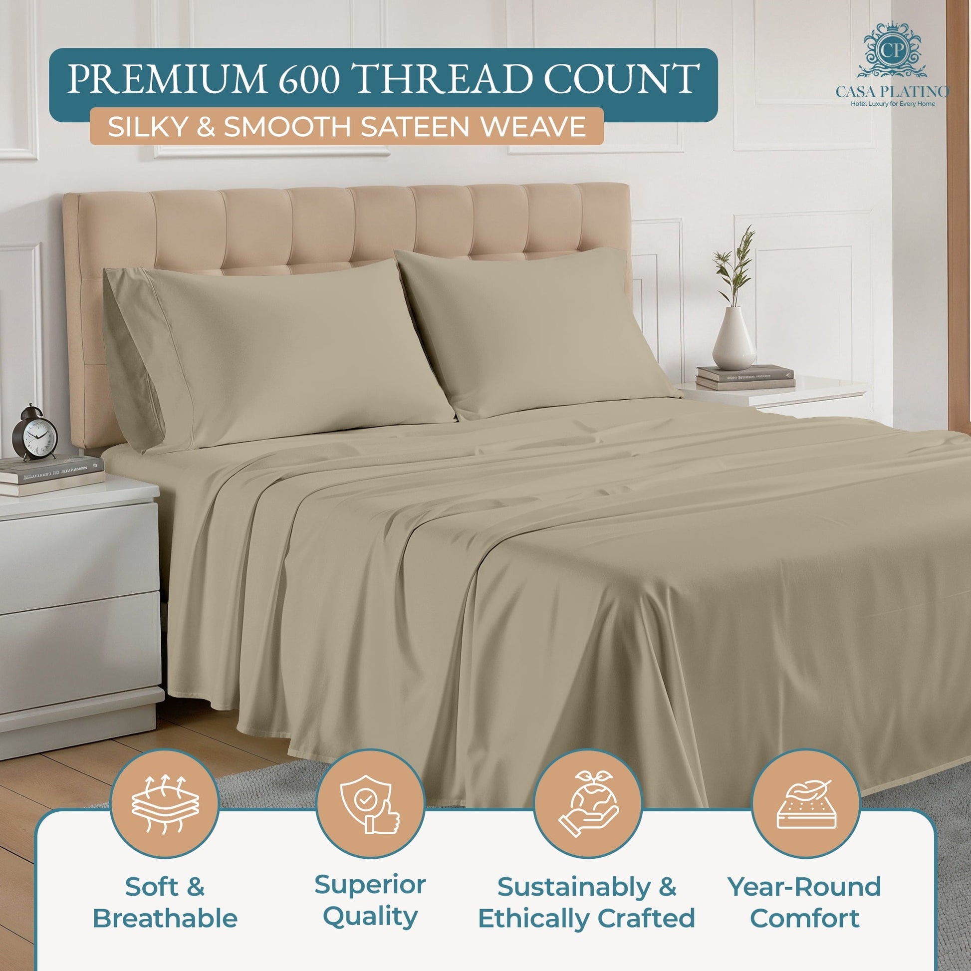 600 Thread Count Cotton Sheet Set