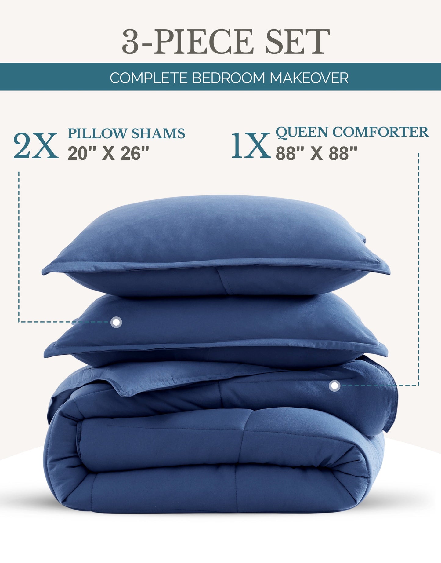 Down-Alternative Comforter cp-gallery: color=Navy; size=Queen
