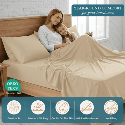 Washed Microfiber Sheet Set cp-gallery: color=Linen