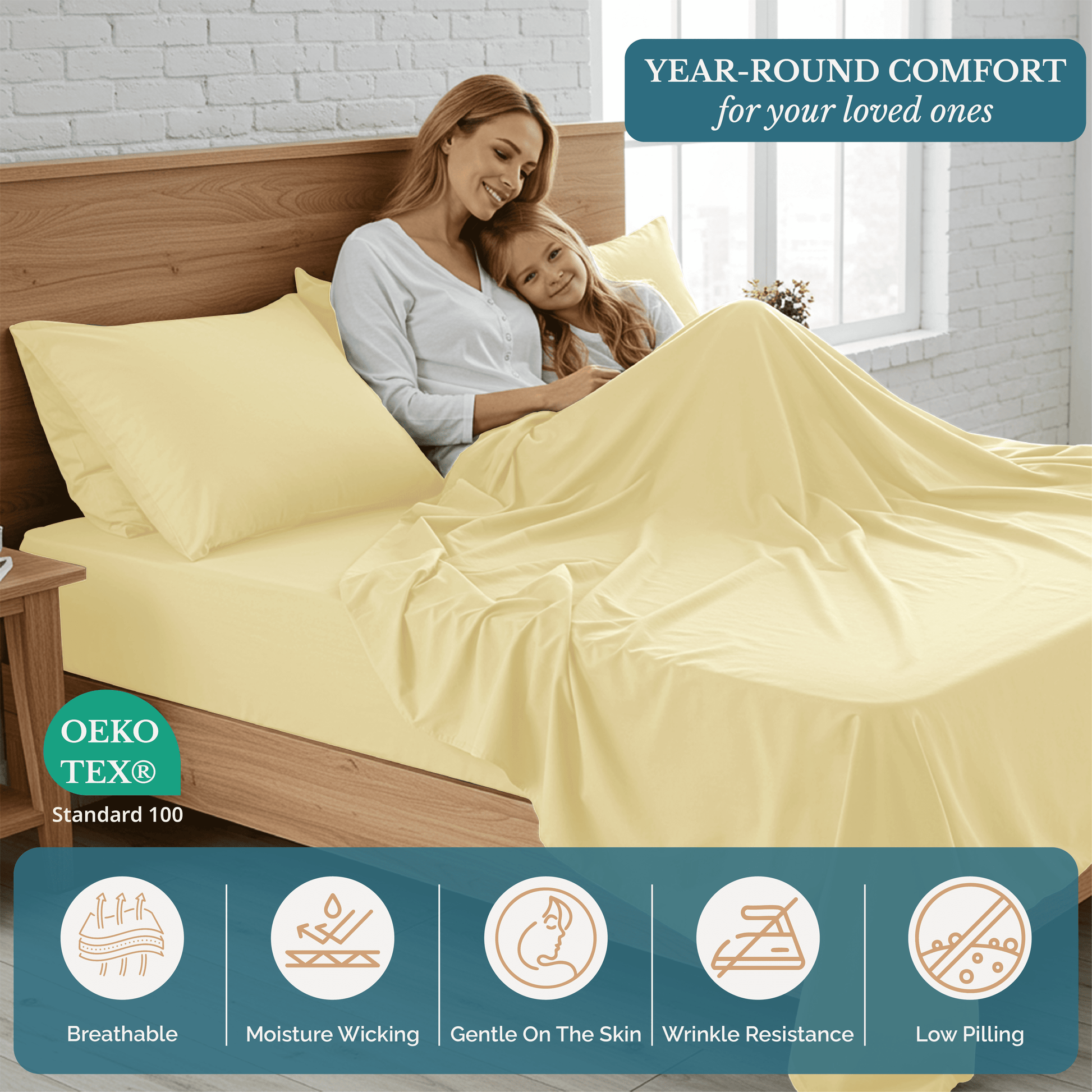 Washed Microfiber Sheet Set