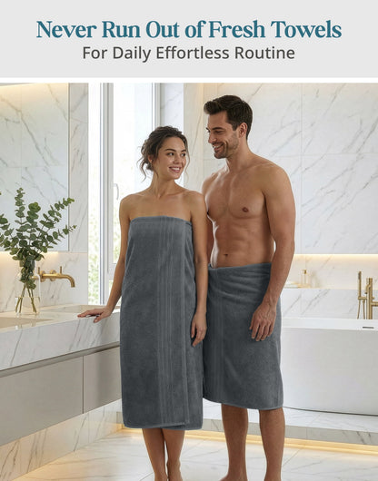 2-Piece Oversized Bath Sheets Set cp-gallery: color=Cool Grey; size=2 Piece Set