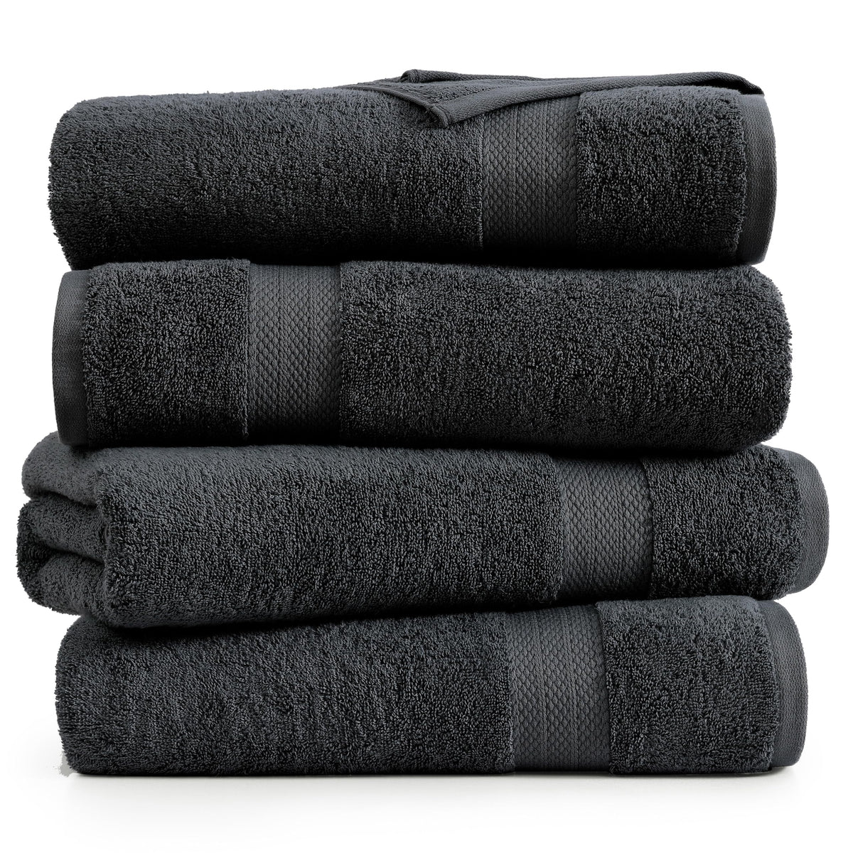 4 Piece Bath Sheet Set - Black