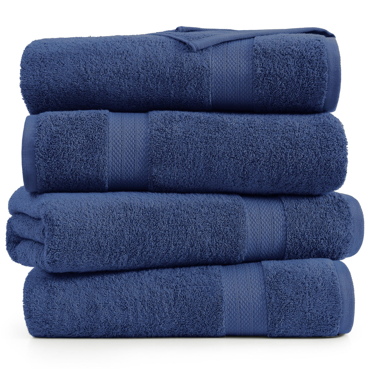 4 Piece Bath Sheet Set - Navy