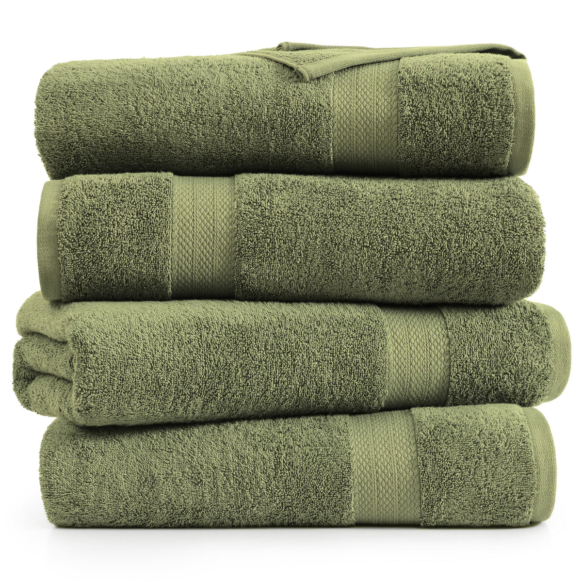 4 Piece Bath Sheet Set - Oil Green