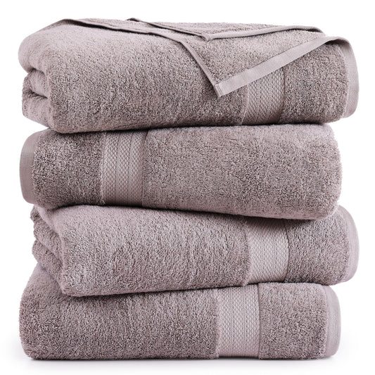 Lane Linen 4 Piece Bath Sheet Set - Platinum